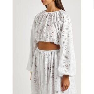 NWT - Matteau Broderie Eyelet Set - Crop Top & Skirt (Medium)